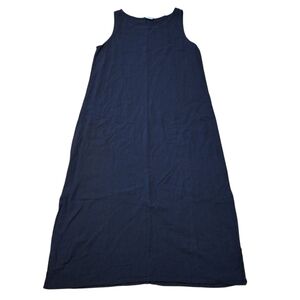 OMG! L/XL guazey cotton maxi dress beach resort cruise minimalist basic black